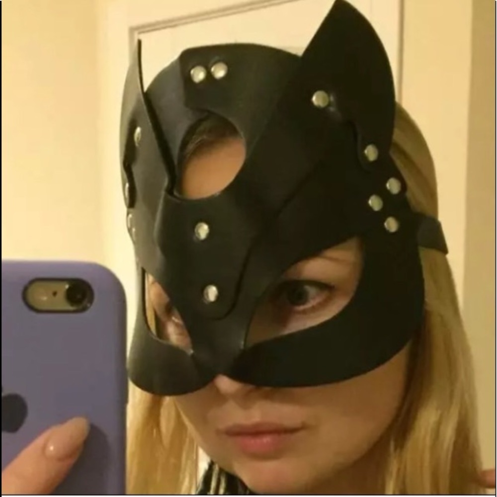 🌹Sexy Leather Cosplay Masquerade Party Eye Mask🌹 - Picture 13 of 16